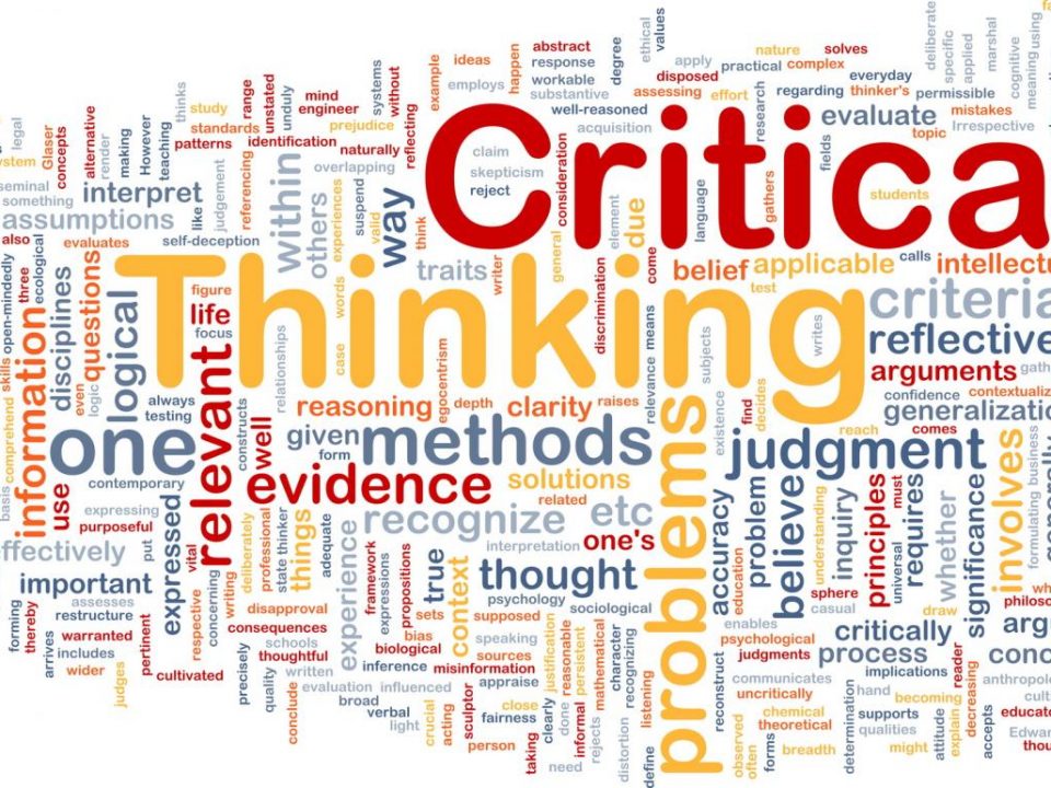 Critical thinking essay writing